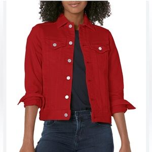 AG Adriano Goldschmied Red Denim Jacket Rare Color Women’s Small